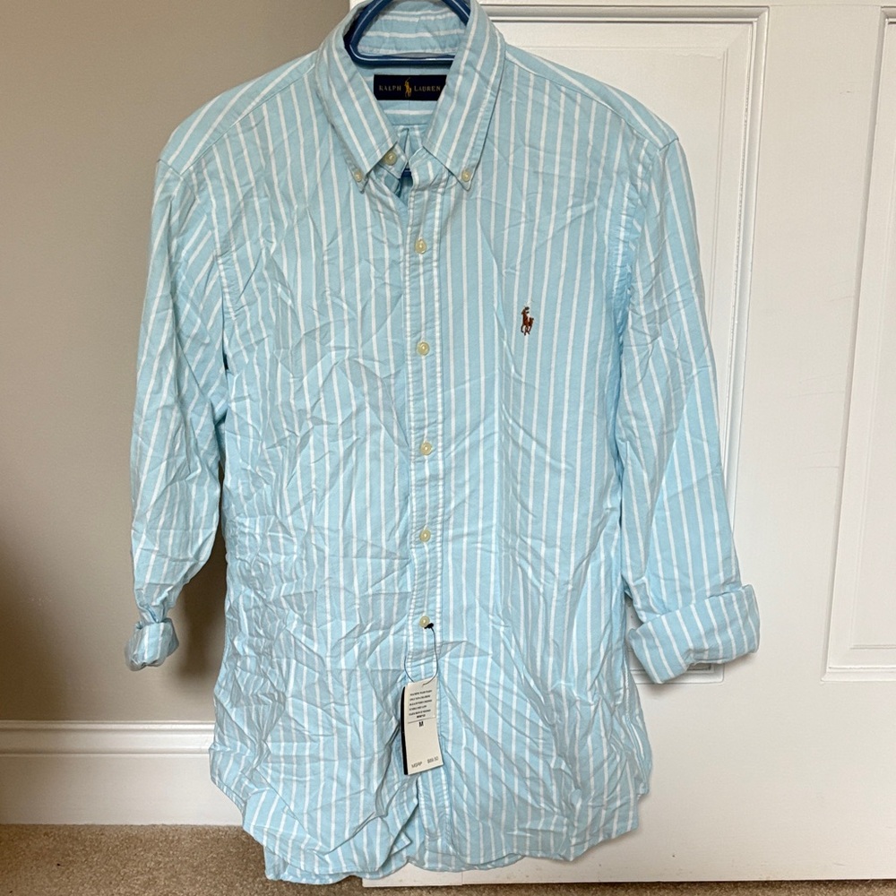 Polo Ralph Lauren Men's Light Blue Striped Shirt